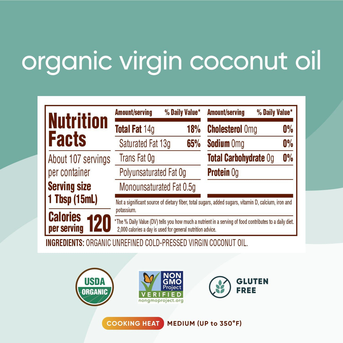 Nutiva Organic Virgin Coconut Oil 54 oz Oil