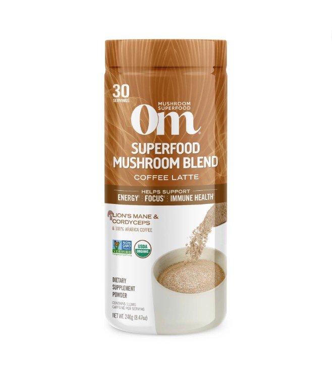 Om Mushrooms Mushroom Coffee Latte Blend 240g(8.57oz) Powder