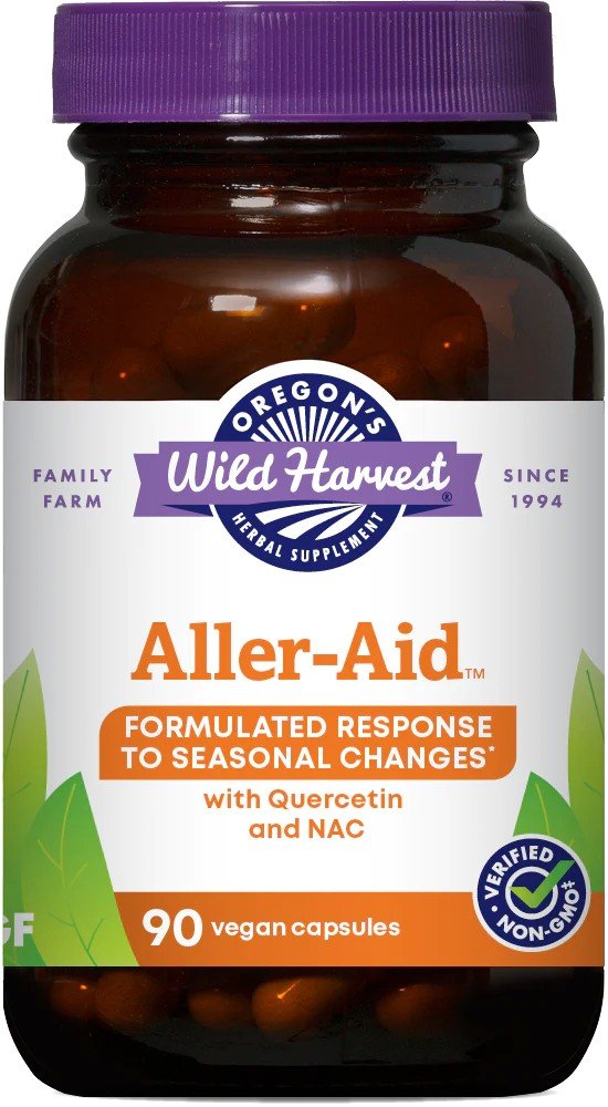 Aller-Aid | Oregon's Wild Harvest | Contains Quercetin & N.A.C. | Herbal Supplement | 90 Vegcaps | Capsules | VitaminLife