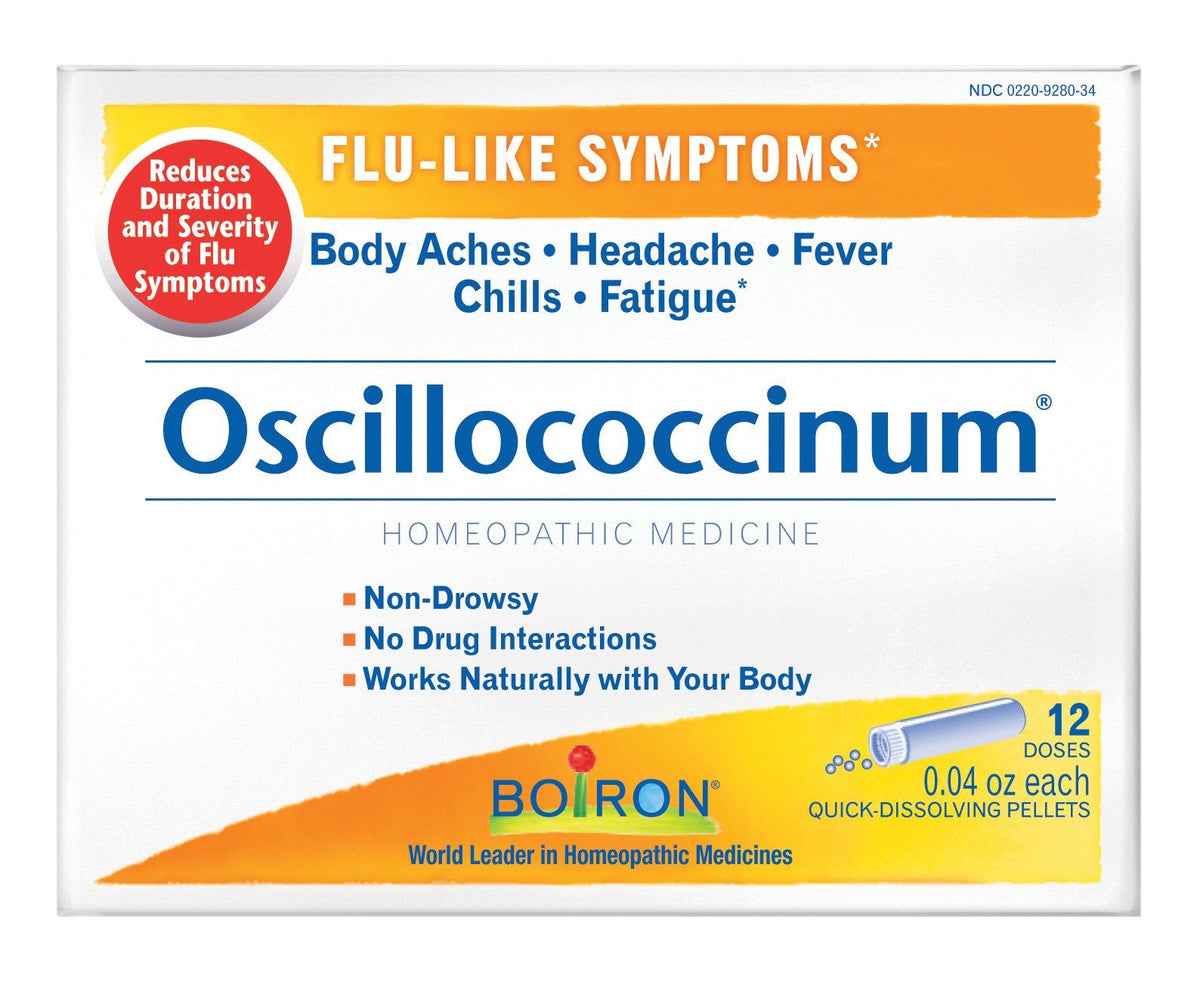 Boiron Oscillococcinum Homeopathic Medicine For Flu-Like Symptoms 12 Doses