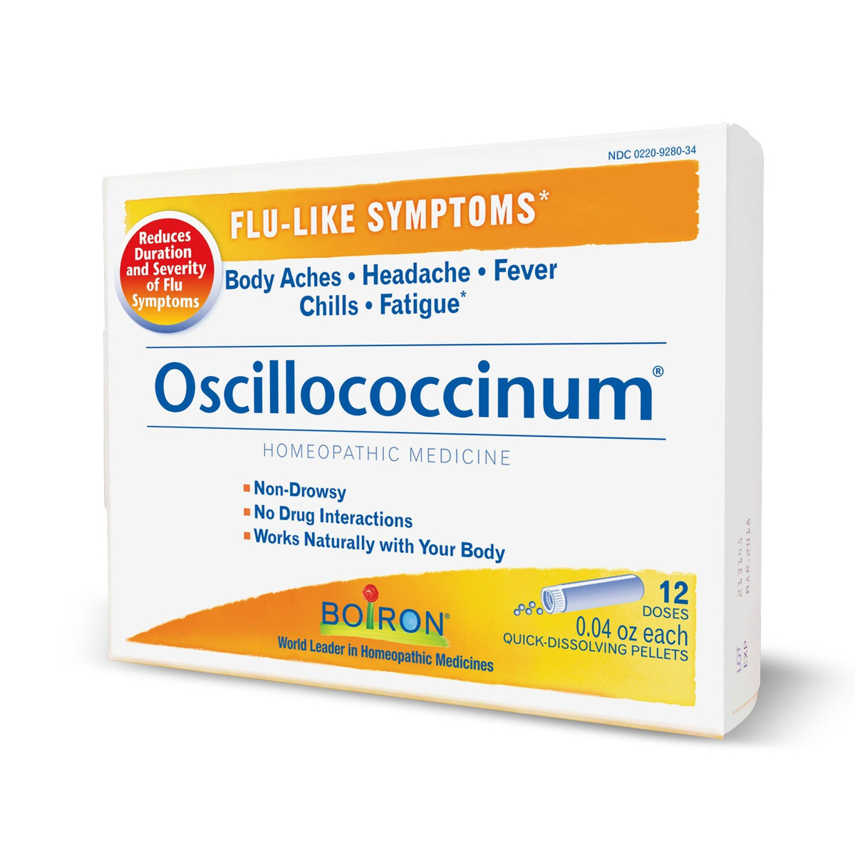 Boiron Oscillococcinum Homeopathic Medicine For Flu-Like Symptoms 12 Doses