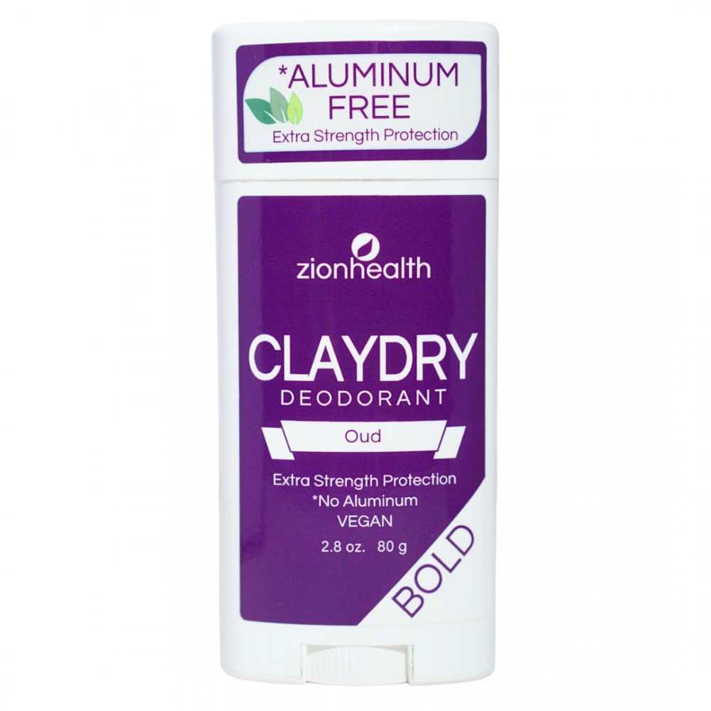 Zion Health Clay Deodorant Dry Bold Oud 2.8 oz Stick