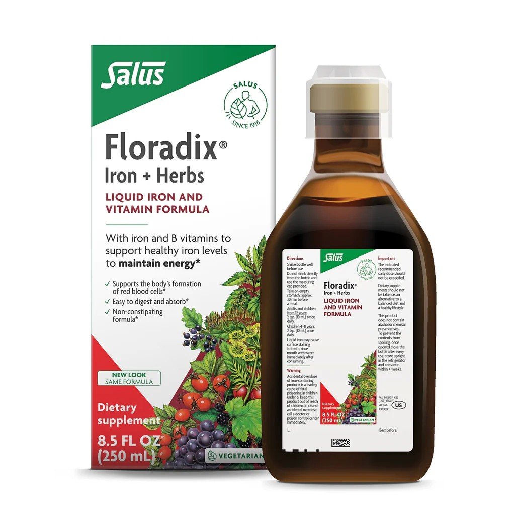 Salus Floradix Iron + Herbs Liquid Herbal Supplement 8.5 oz Liquid