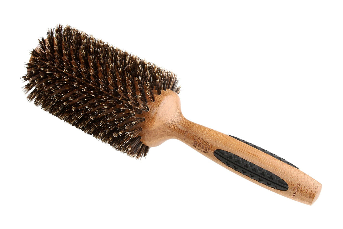 Bass Brushes Professional Length Round Extra Large Brush 100% Pure Boar Bristles 1 Brush