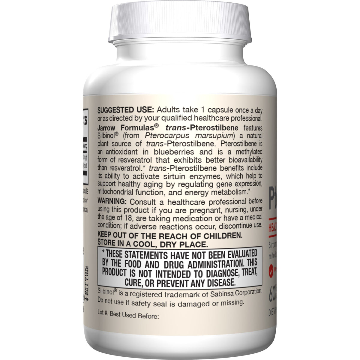 Jarrow Formulas Pterostilbene 60 Capsule