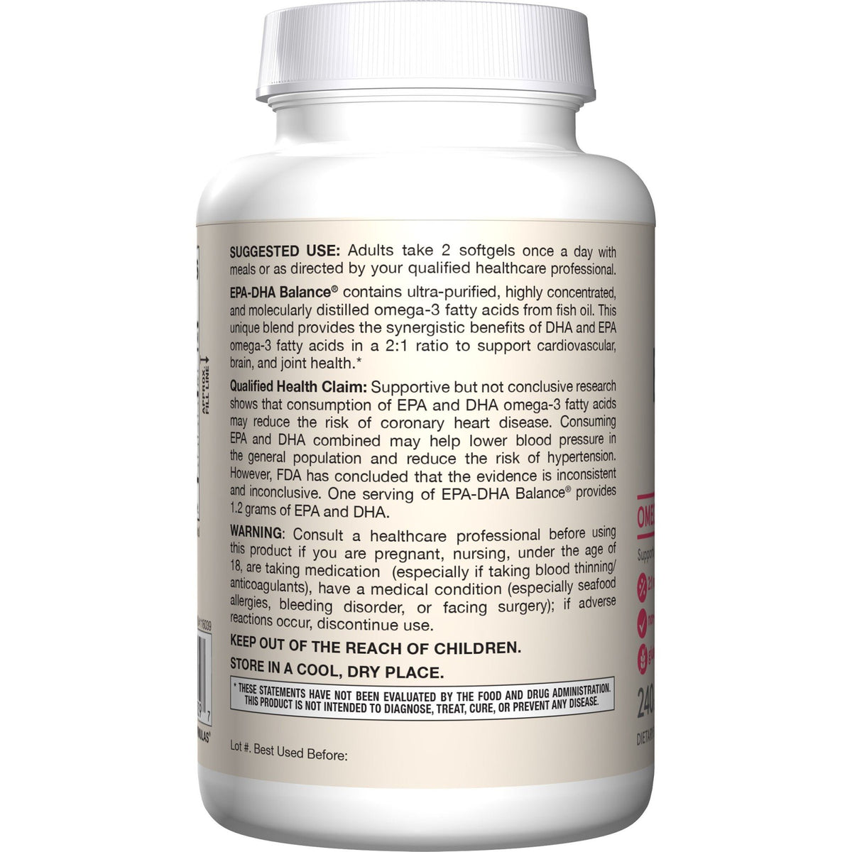 Jarrow Formulas EPA-DHA Balance 240 Capsule