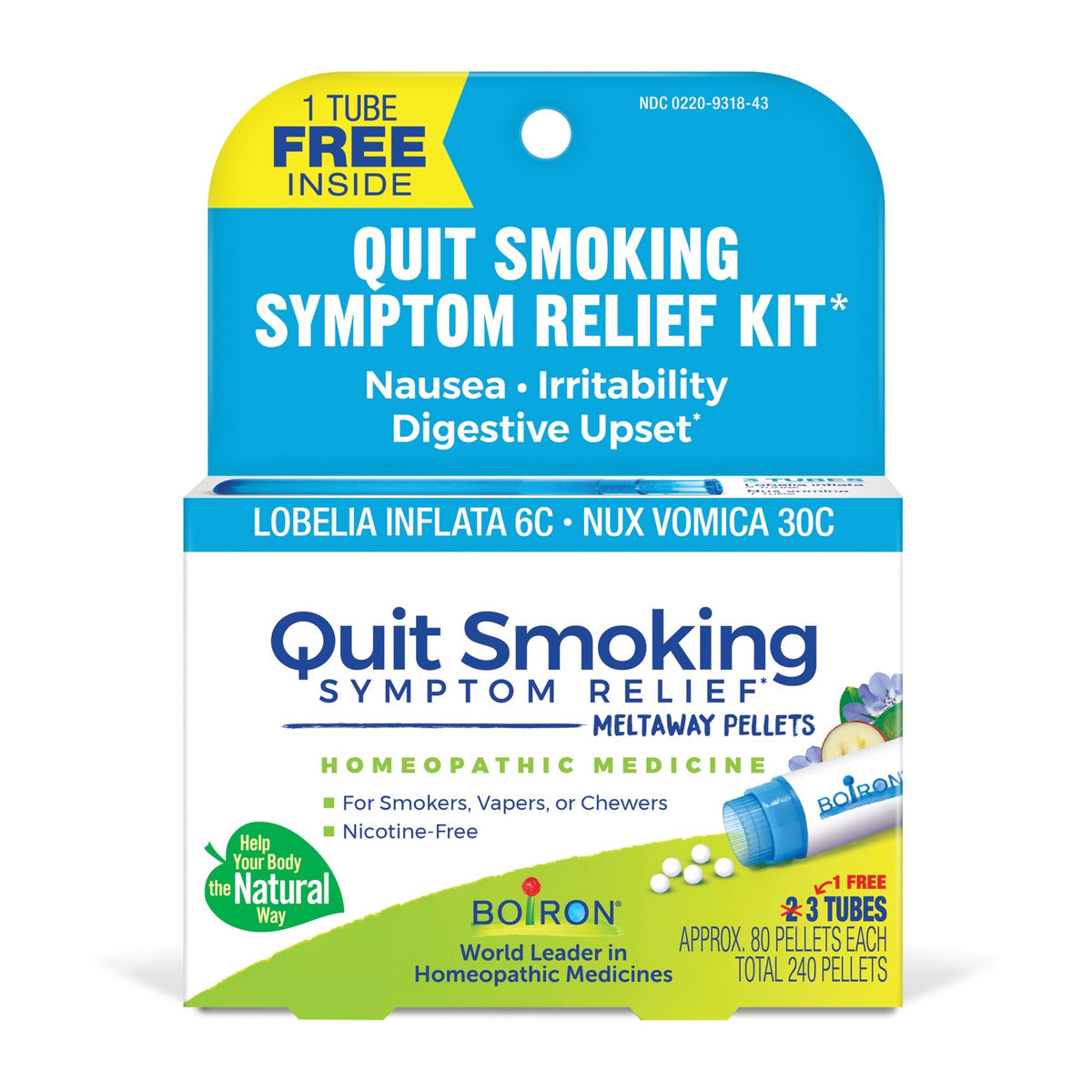 Boiron Quit Smoking Relief Kit 3 Tubes Pellet