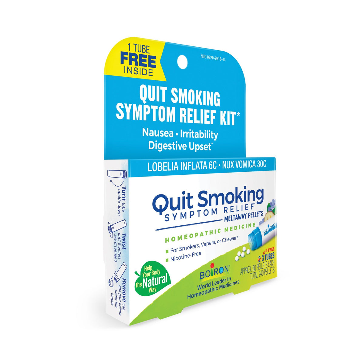 Boiron Quit Smoking Relief Kit 3 Tubes Pellet