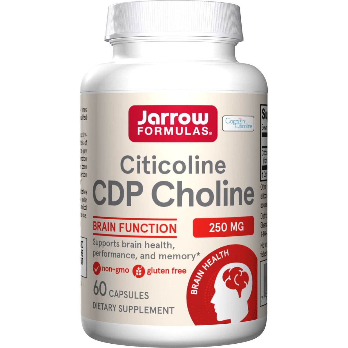 Jarrow Formulas Citicoline (CDP Choline) 250mg 60 Capsule