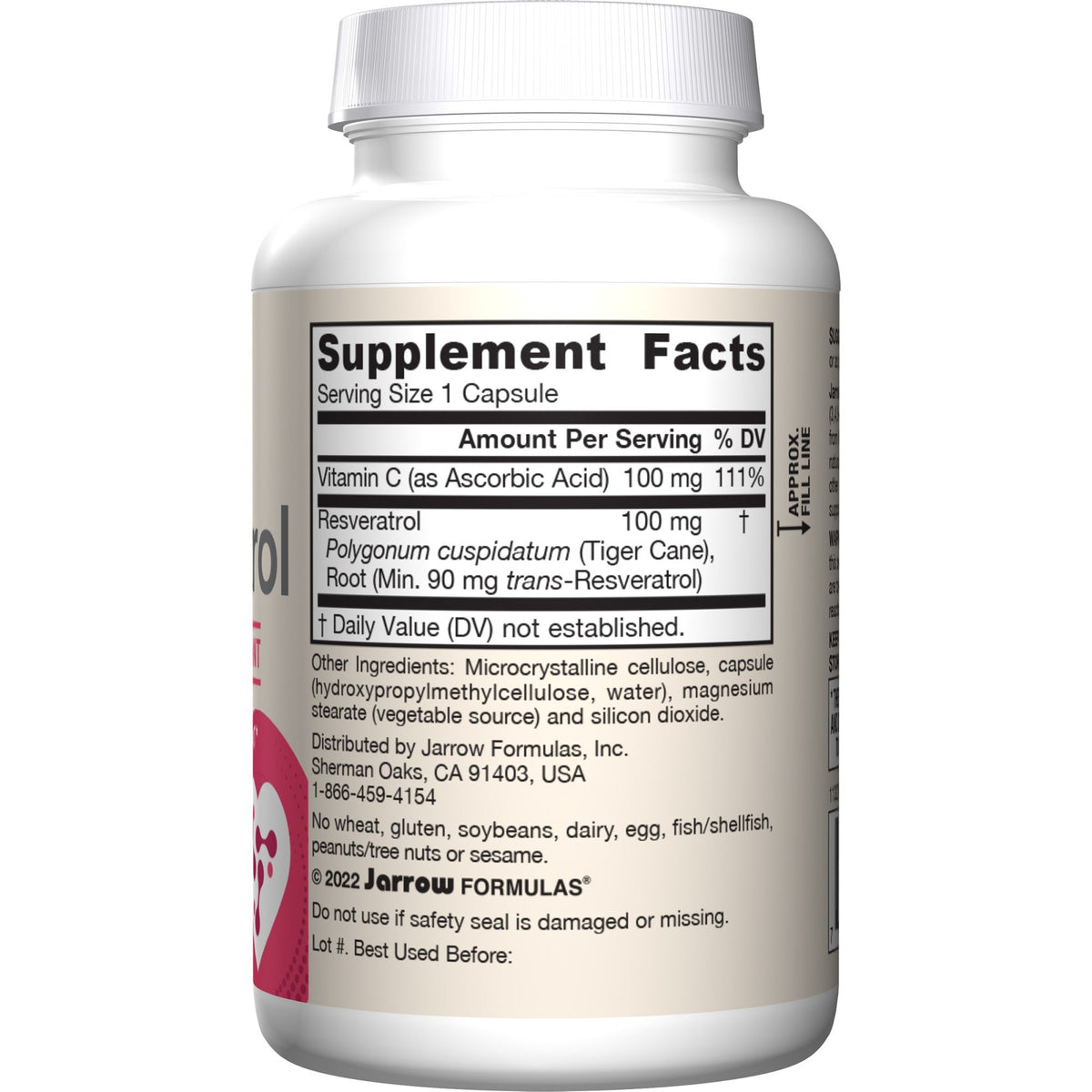 Jarrow Formulas Resveratrol 100 mg (Vegetarian) 60 VegCap