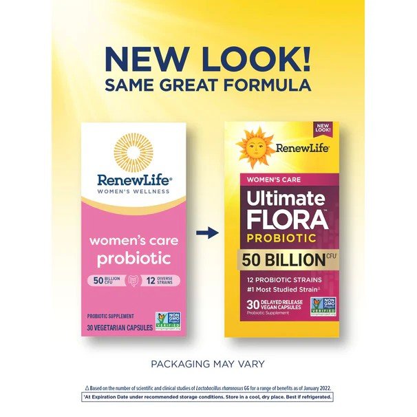 Renew Life Ultimate Flora Women's Vaginal Probiotic 50 Billion 30 VegCap
