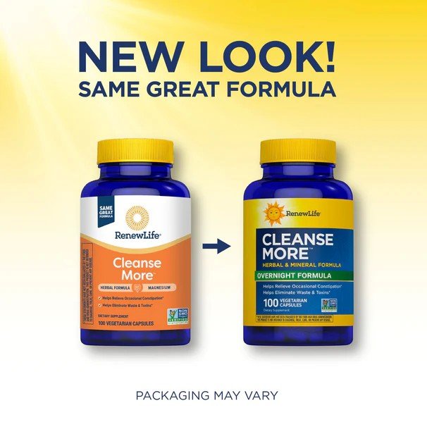 Renew Life Cleanse More Overnight Formula 100 Vegetarian Capsule