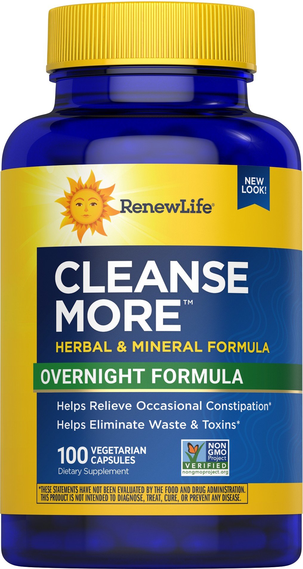 Renew Life Cleanse More Overnight Formula 100 Vegetarian Capsule