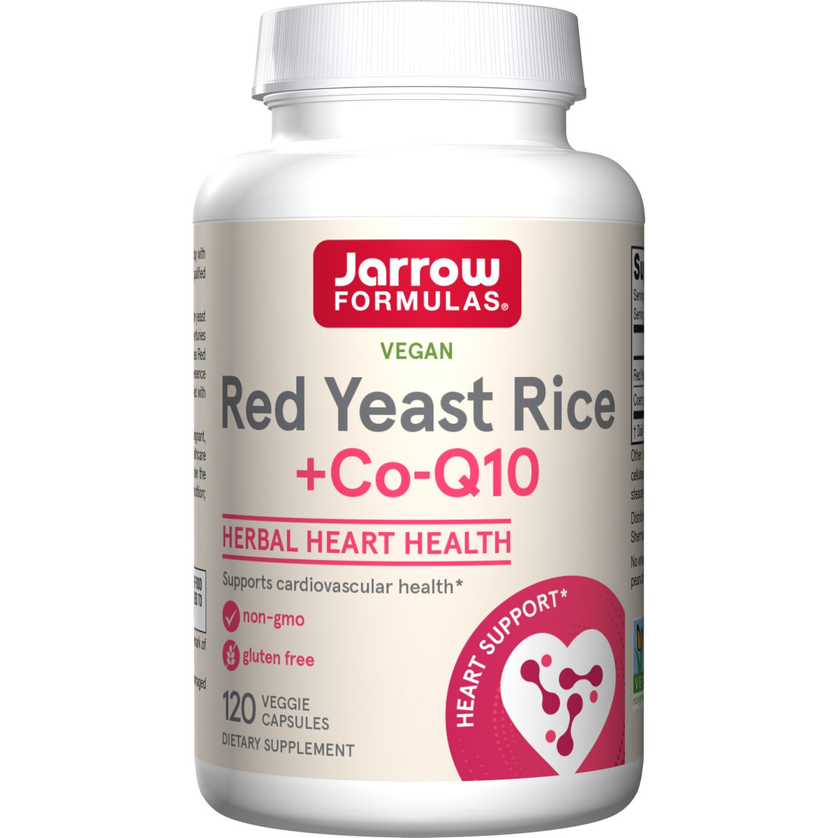Red Yeast Rice + Co-Q10 | Jarrow Formulas | Heart Health | Cardiovascular Health | Herbal | Non GMO | Gluten Free | Vegan | Dietary Supplement | 120 Veggie Capsules | VitaminLife