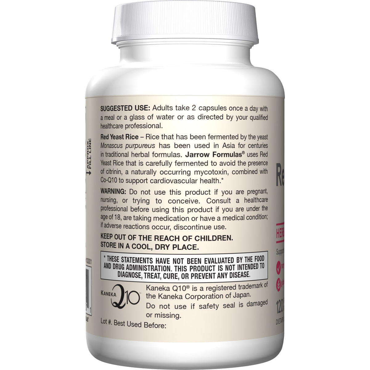 Jarrow Formulas Red Yeast Rice 120 Capsule