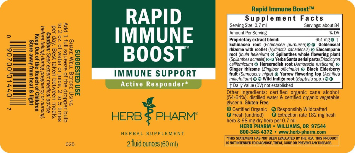 Herb Pharm Rapid Immune Boost 2 oz Dropper