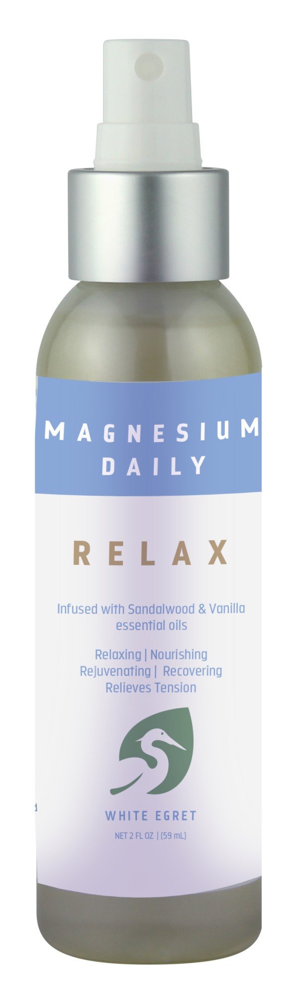 White Egret INC Magnesium Daily Relax 2 oz Spray