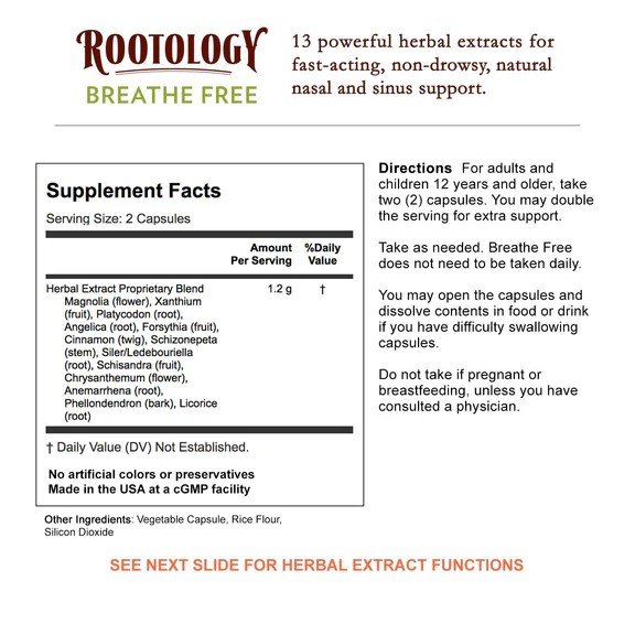 Rootology Breathe Free 40 Capsule