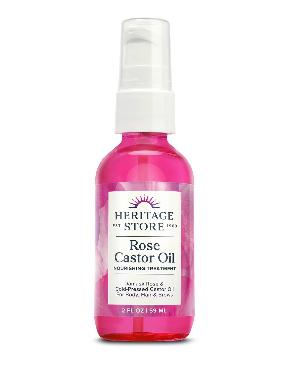 Heritage Store Rose Castor Oil 2 oz Oil