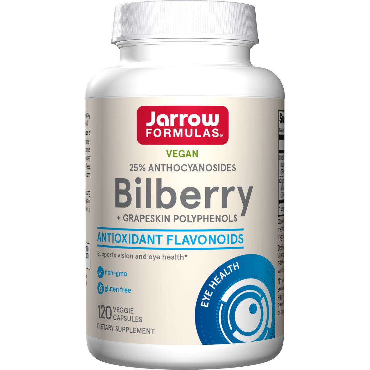 Jarrow Formulas Bilberry + Grape Skin 120 Capsule