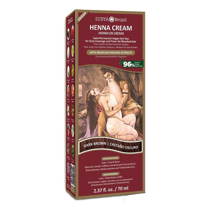 Surya Nature, Inc Henna Dark Brown Cream 2.37 oz Cream