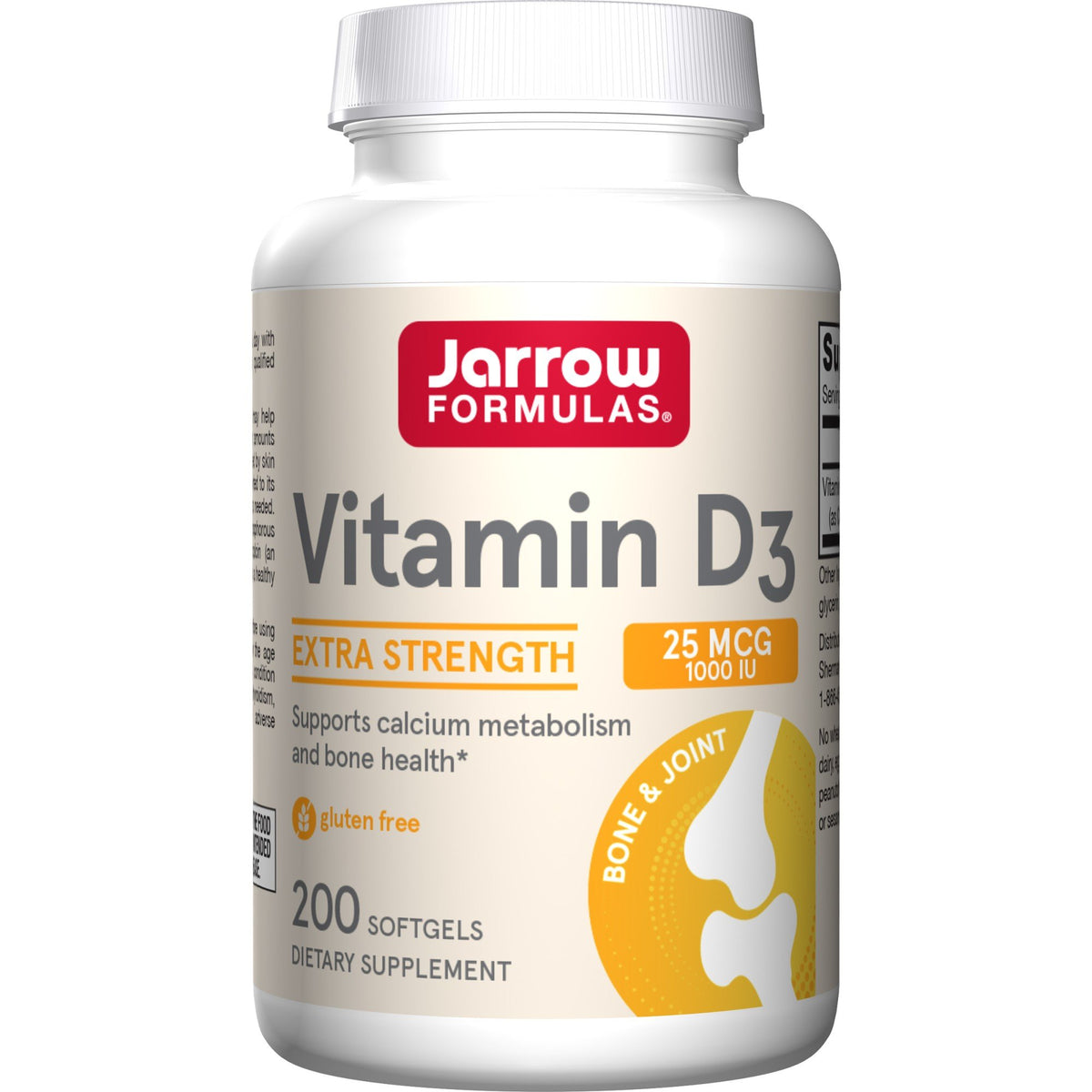Jarrow Formulas Vitamin D3 1000 IU 200 Softgel