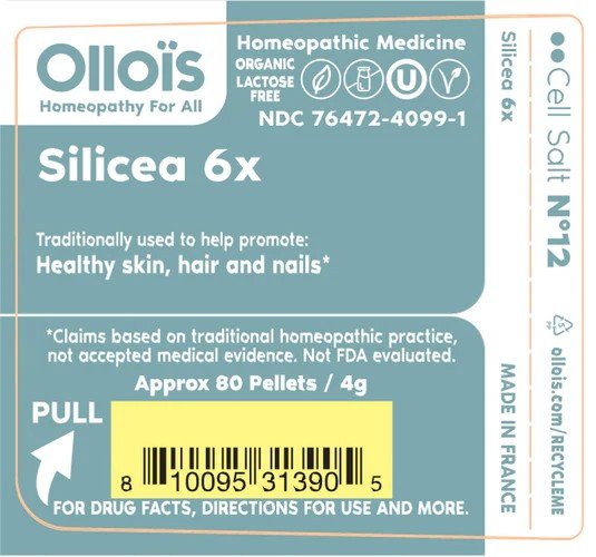Ollois Homeopathics Cell Salt #12 - Silicea 6x- Organic &amp; Vegan 80 Pellet