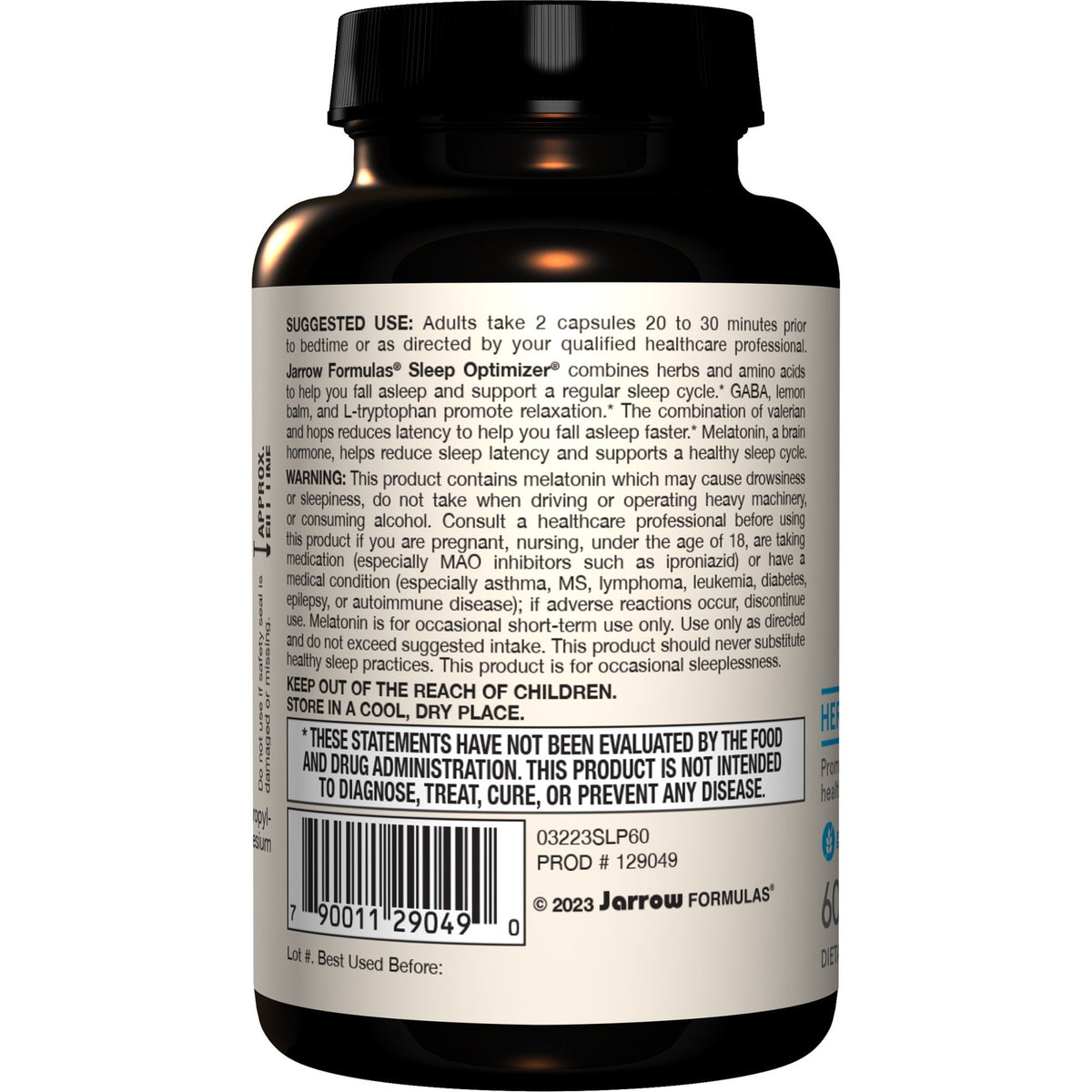 Jarrow Formulas Sleep Optimizer 60 Capsules