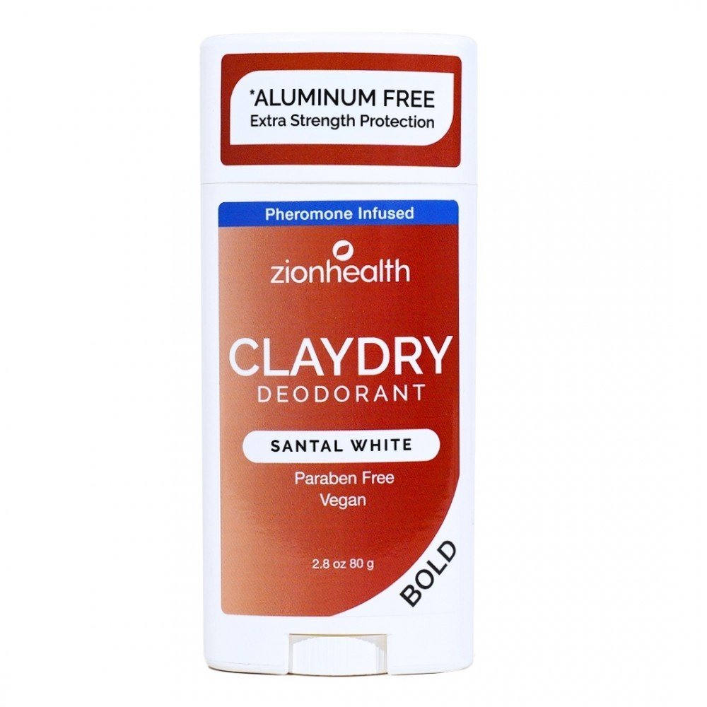 Zion Health Clay Dry Bold-Santal White Deodorant 2.8 oz. Stick