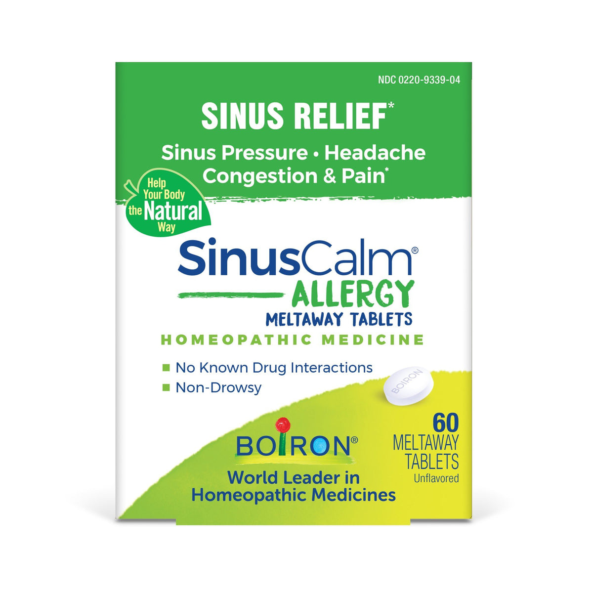 Boiron SinusCalm Allergy Homeopathic Medicine For Sinus Relief 60 Tablet