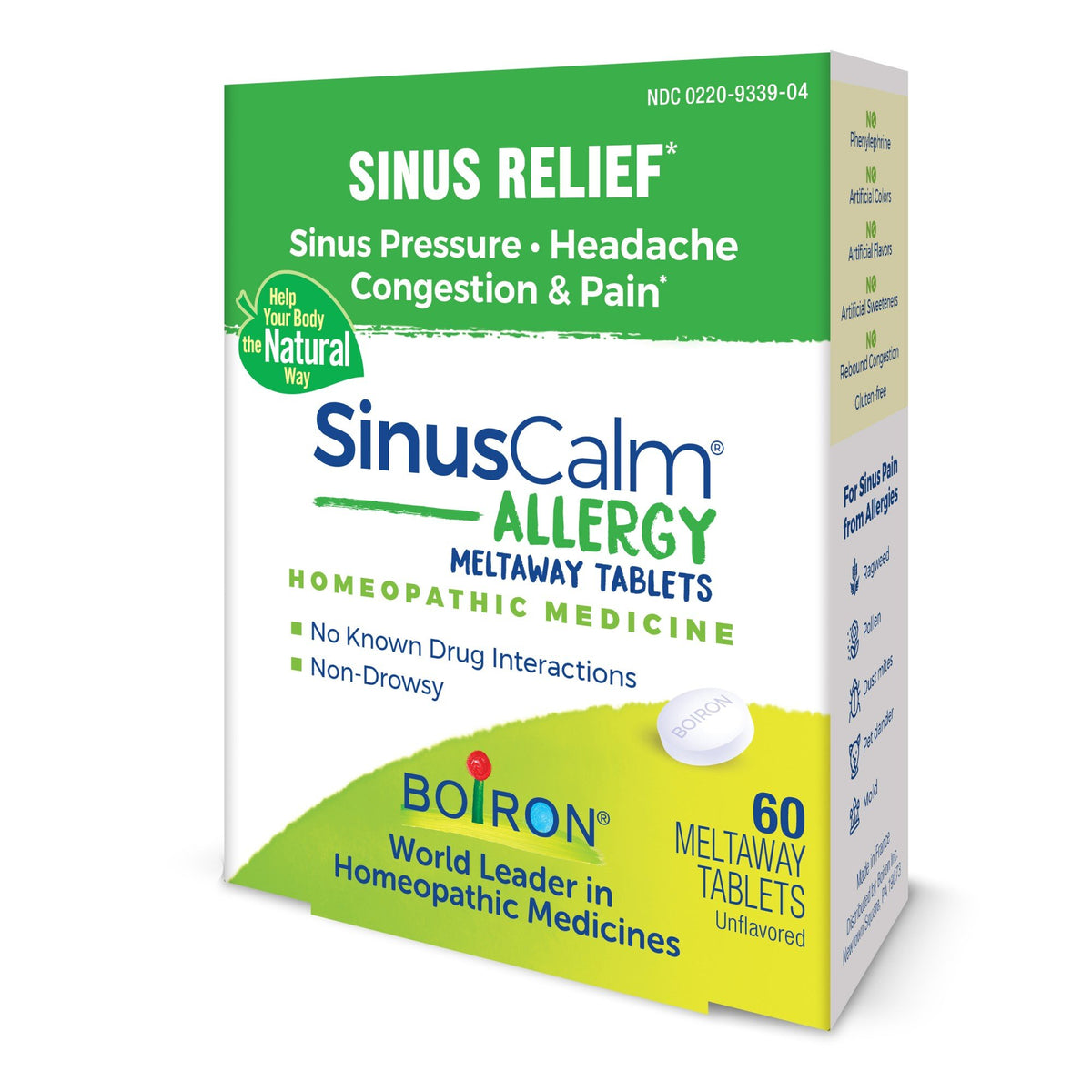 Boiron SinusCalm Allergy Homeopathic Medicine For Sinus Relief 60 Tablet