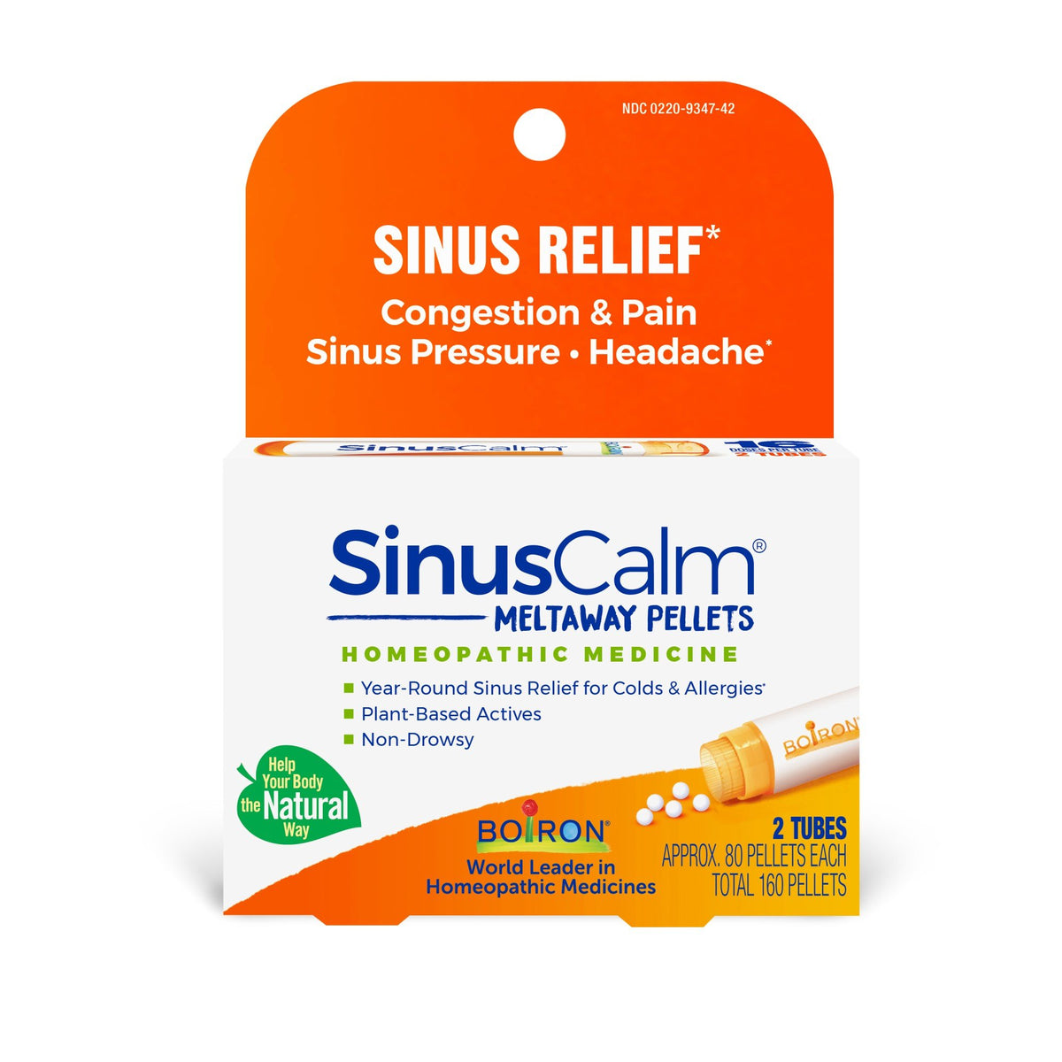 Boiron SinusCalm Pellets 2 MDT Homeopathic Medicine For Sinus Relief 2 Tubes  (80 each) Pellet