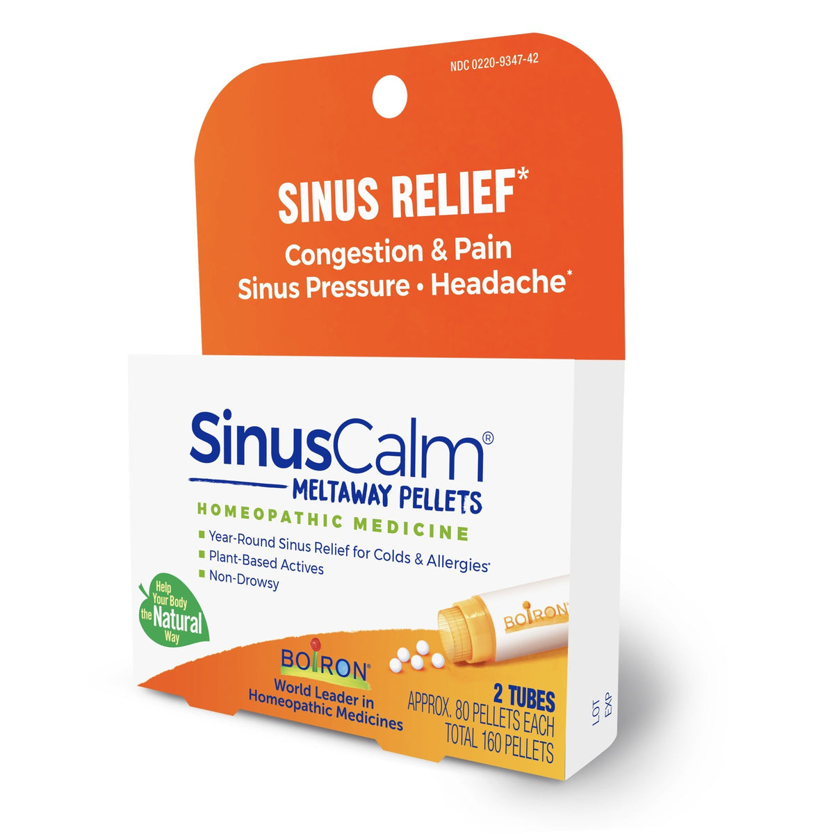 Boiron SinusCalm Pellets 2 MDT Homeopathic Medicine For Sinus Relief 2 Tubes  (80 each) Pellet