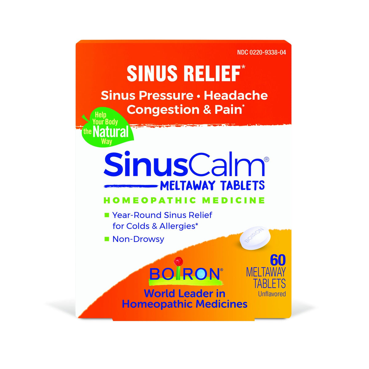 Boiron SinusCalm Homeopathic Medicine For Sinus Relief 60 Tablet