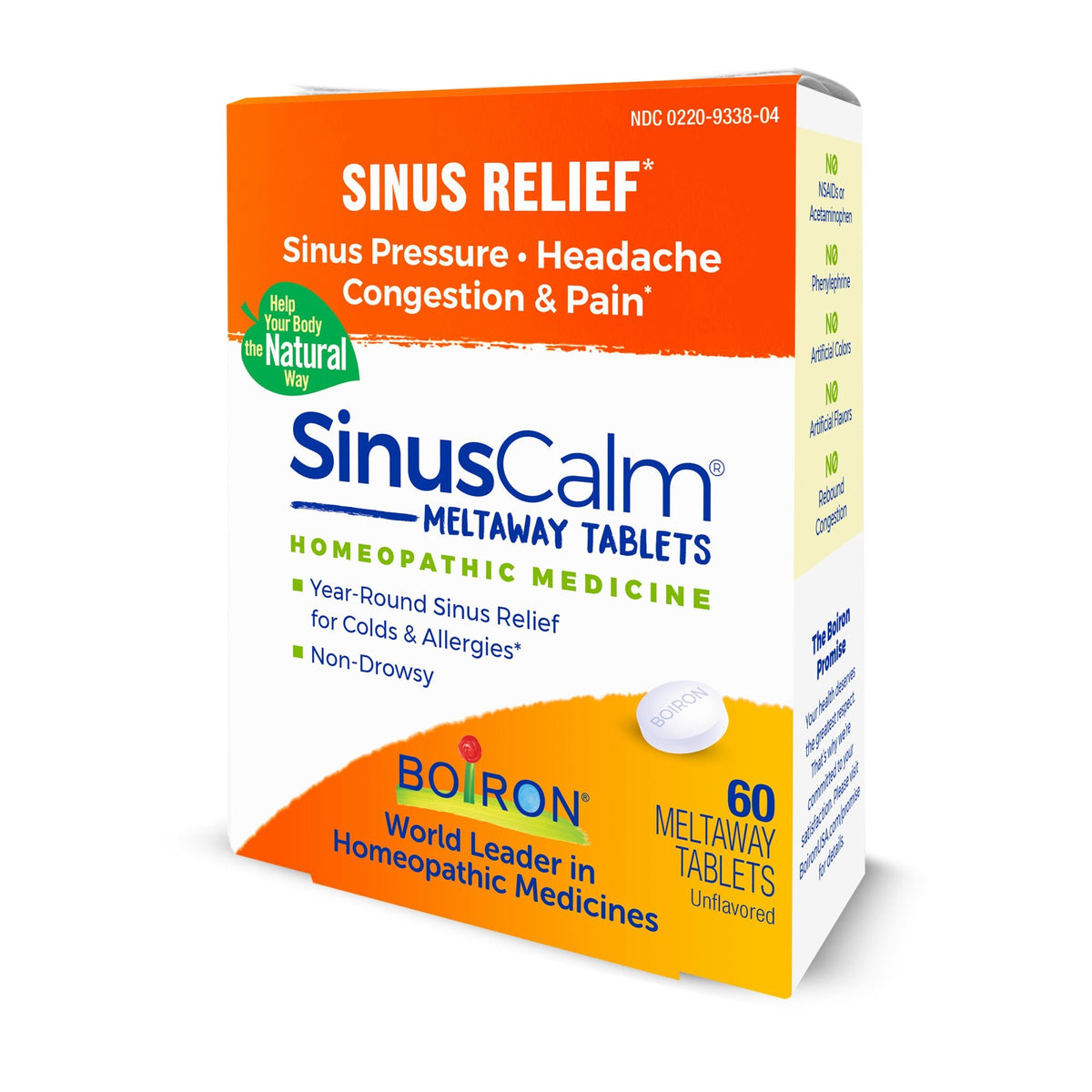 Boiron SinusCalm Homeopathic Medicine For Sinus Relief 60 Tablet