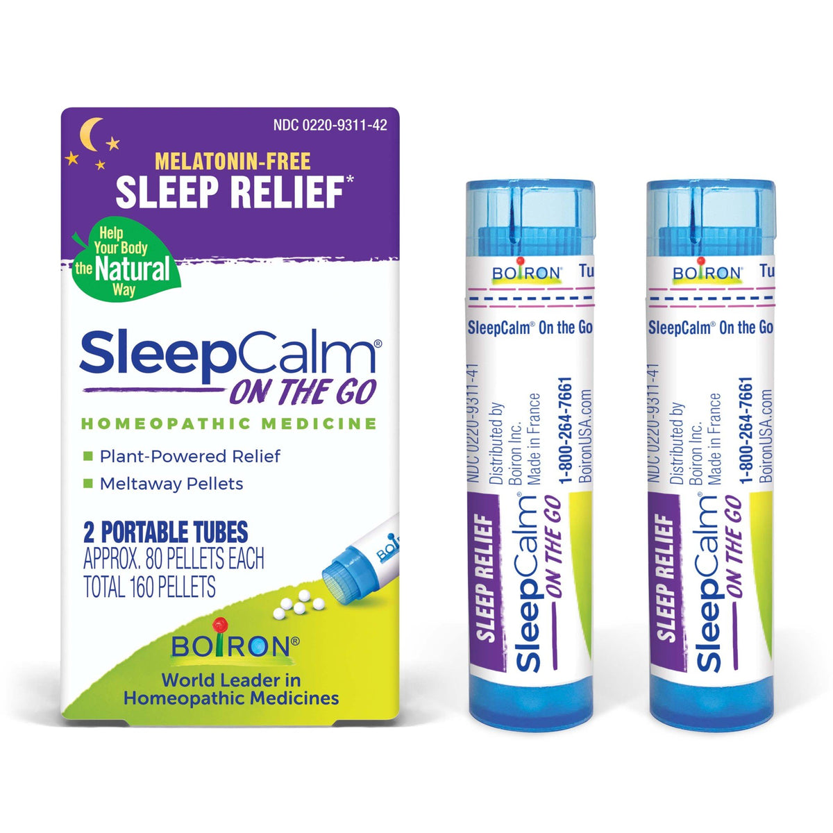 Boiron SleepCalm On the Go Homeopathic Medicine For Sleep Relief 160 Pellet