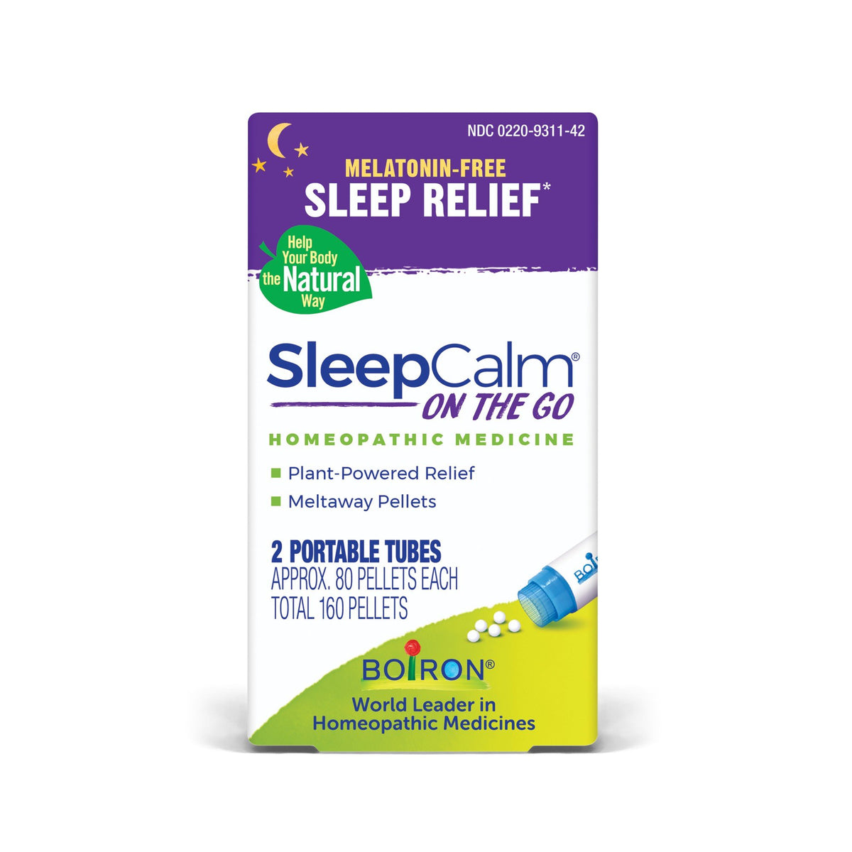 Boiron SleepCalm On the Go Homeopathic Medicine For Sleep Relief 160 Pellet