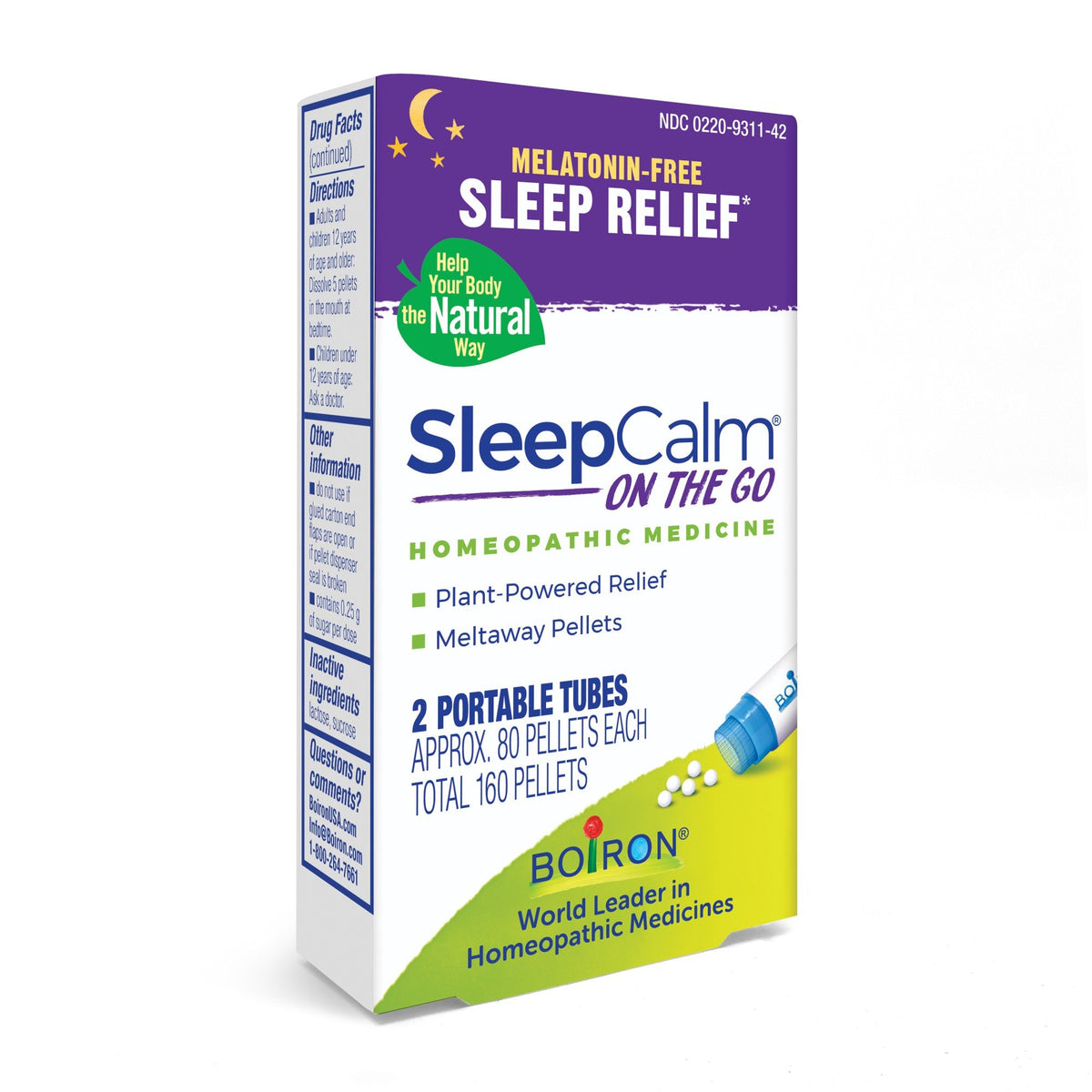 Boiron SleepCalm On the Go Homeopathic Medicine For Sleep Relief 160 Pellet