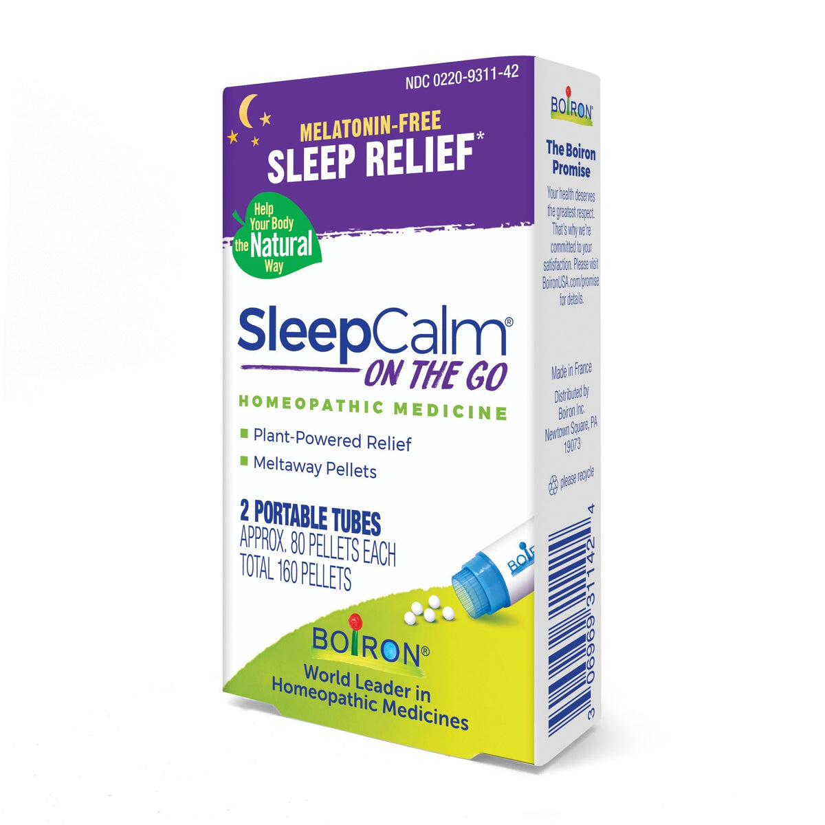 Boiron SleepCalm On the Go Homeopathic Medicine For Sleep Relief 160 Pellet