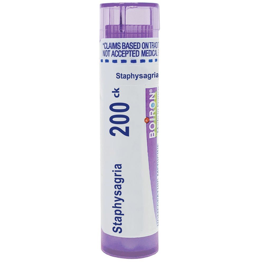 Boiron Staphysagria 200CK Homeopathic Single Medicine For First Aid 80 Pellet