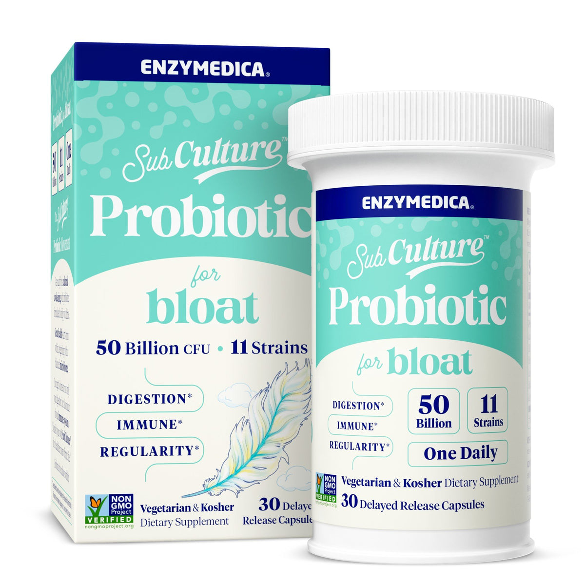 Enzymedica SubCulture Probiotic for Bloat 30 Capsule