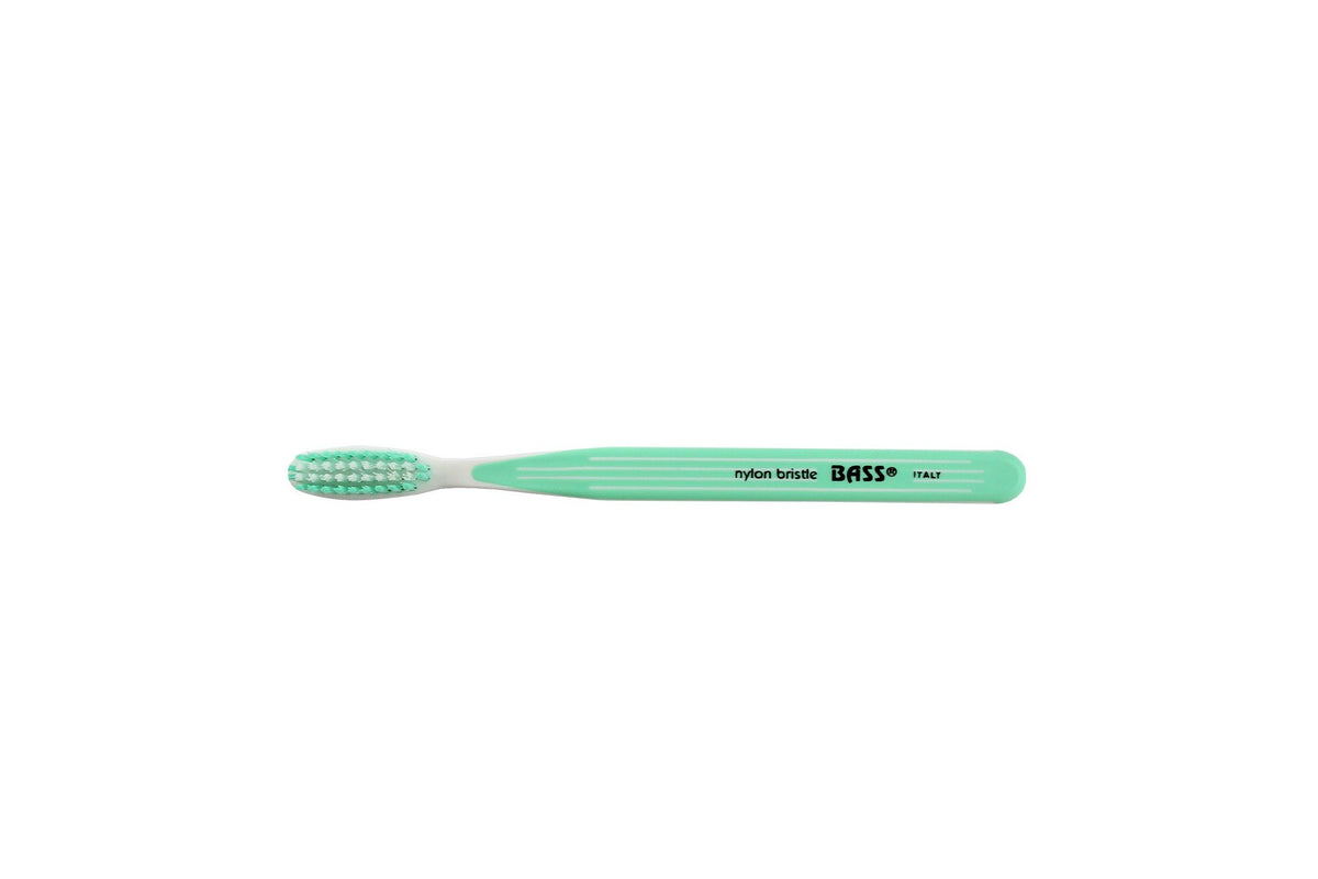 Bass Brushes Tooth Brush - Pin Striped Nylon l Bristle 1 Tooth Brush