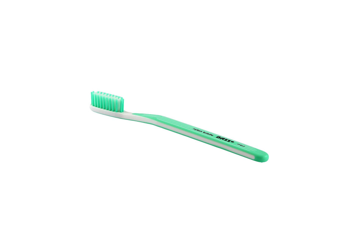 Bass Brushes Tooth Brush - Pin Striped Nylon l Bristle 1 Tooth Brush