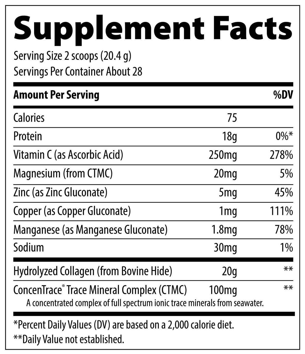 Trace Minerals TMAncestral-Grass-Fed Collagen Peptides 20.1 oz Powder