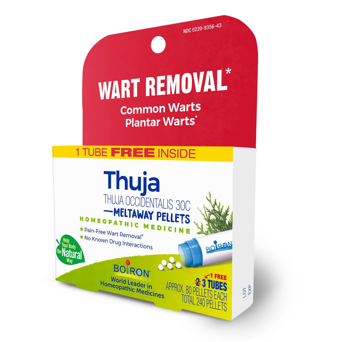 Boiron Thuja Occidentalis 30C 3 MDT Homeopathic Medicine For Wart Removal 3 Tubes Pellet