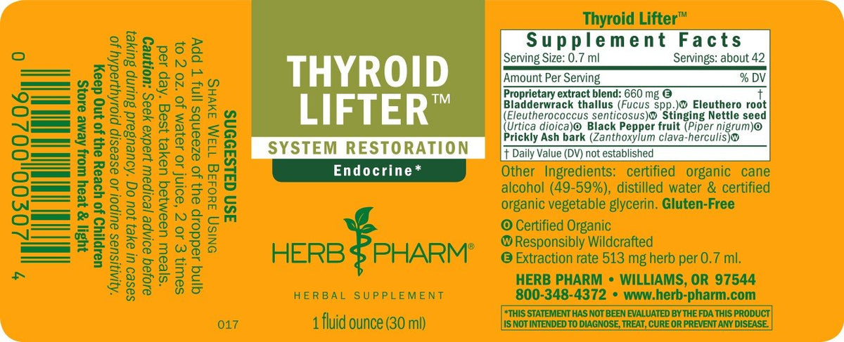 Herb Pharm Thyroid Lifter 1 oz Liquid