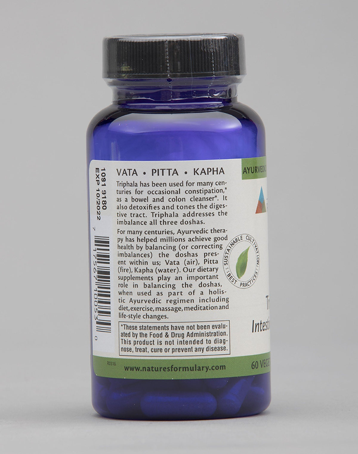 Nature&#39;s Formulary Triphala 60 VegCap