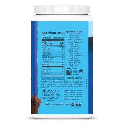 Sunwarrior Warrior Blend Chocolate 750g Powder