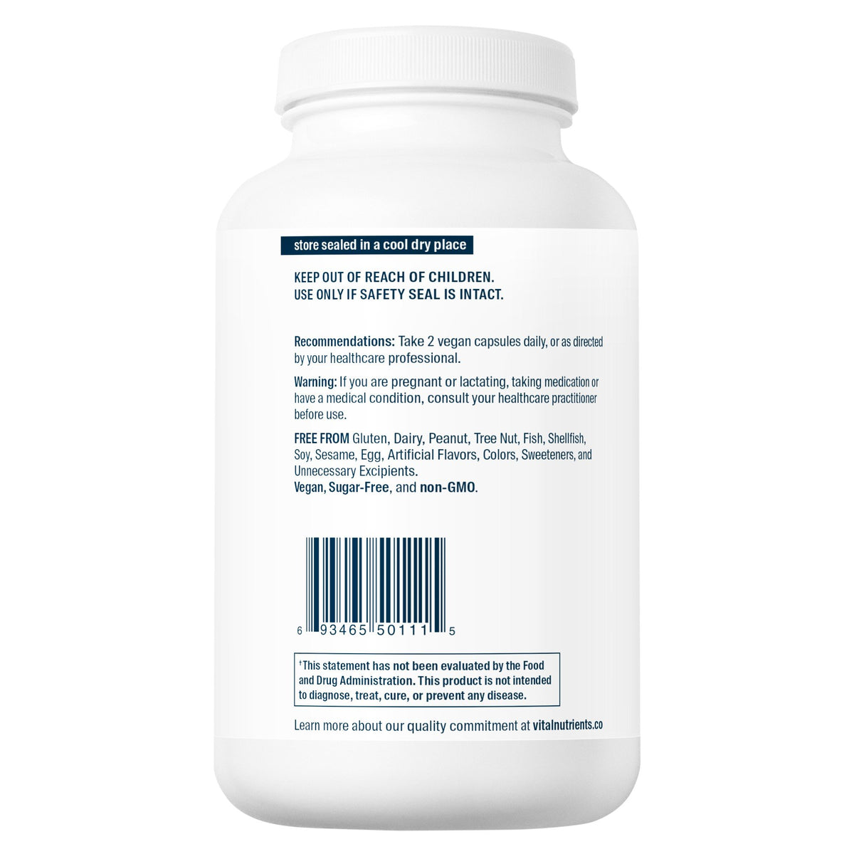 Vital Nutrients Buffered C 500mg 220 VegCap