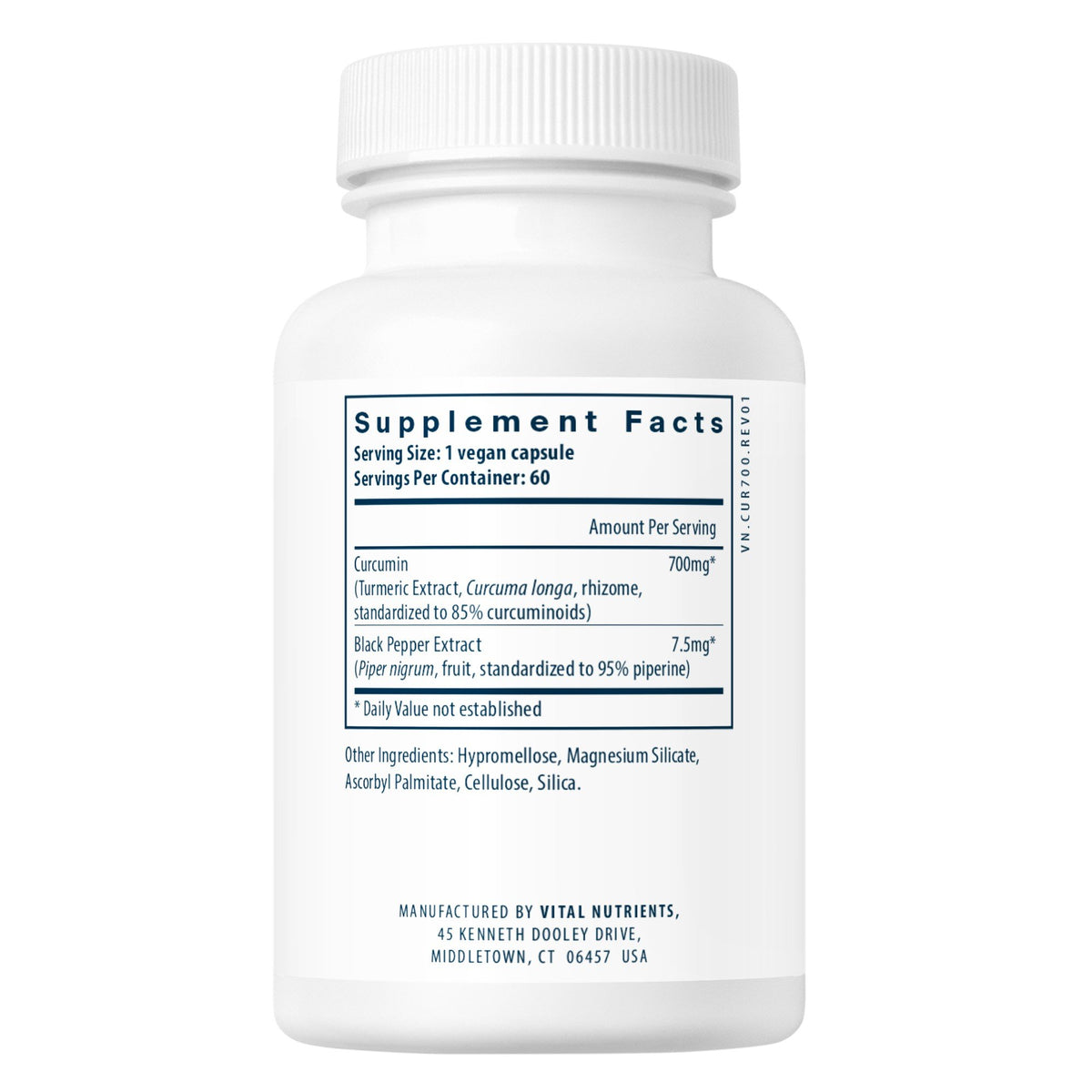 Vital Nutrients Curcumin Extract with Bioperine 700 mg 60 Capsule